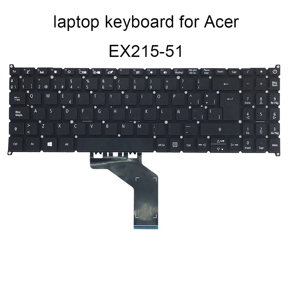 

Испанская английская сменная клавиатура для Acer Extensa 15 EX215 51 A515-53 SP US qwerty клавиатура для ноутбука черная оригинальная