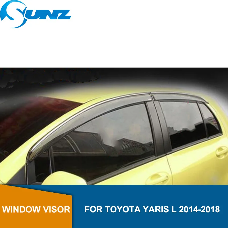 Дымные боковые окна Дефлекторы дождевик для TOYOTA YARIS L хэтчбек окна автомобиля Защита от дождя SUNZ