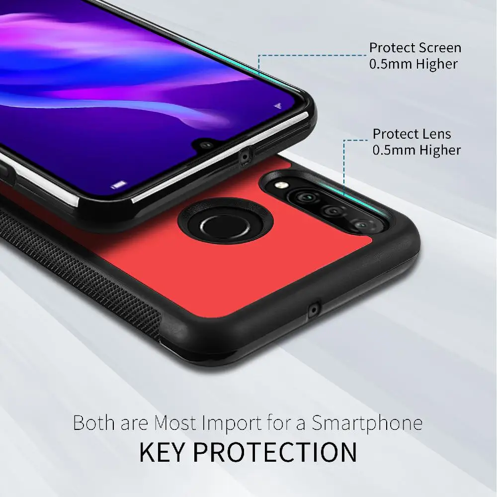 Для HUAWEI P30 lite чехол сплошной цвет полный защитный чехол для телефона с слотом для карт Поддержка беспроводной зарядки пыленепроницаемый