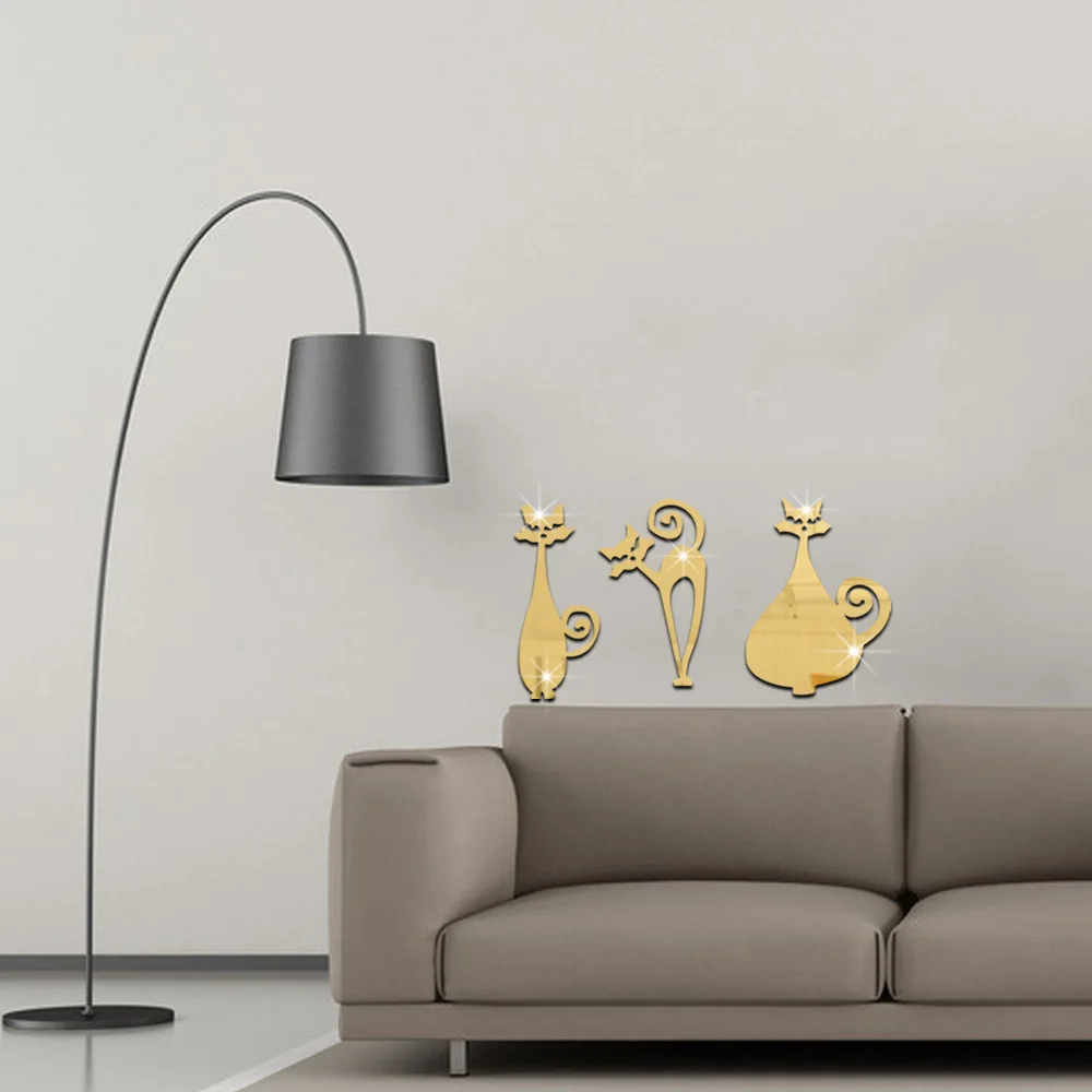 Три котята зеркальная поверхность Защита окружающей среды съемный