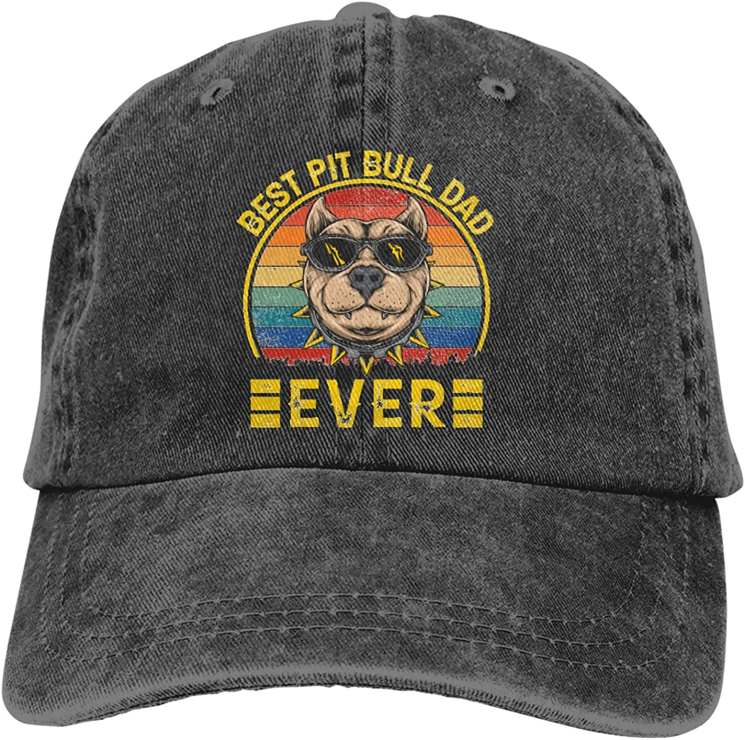 

Best Dog Dad Ever Retro Cool Sun Glasses Cap Unisex Adjustable Baseball Cap Classic Washable Cowboy Hats Sun Hat Outdoor Hats