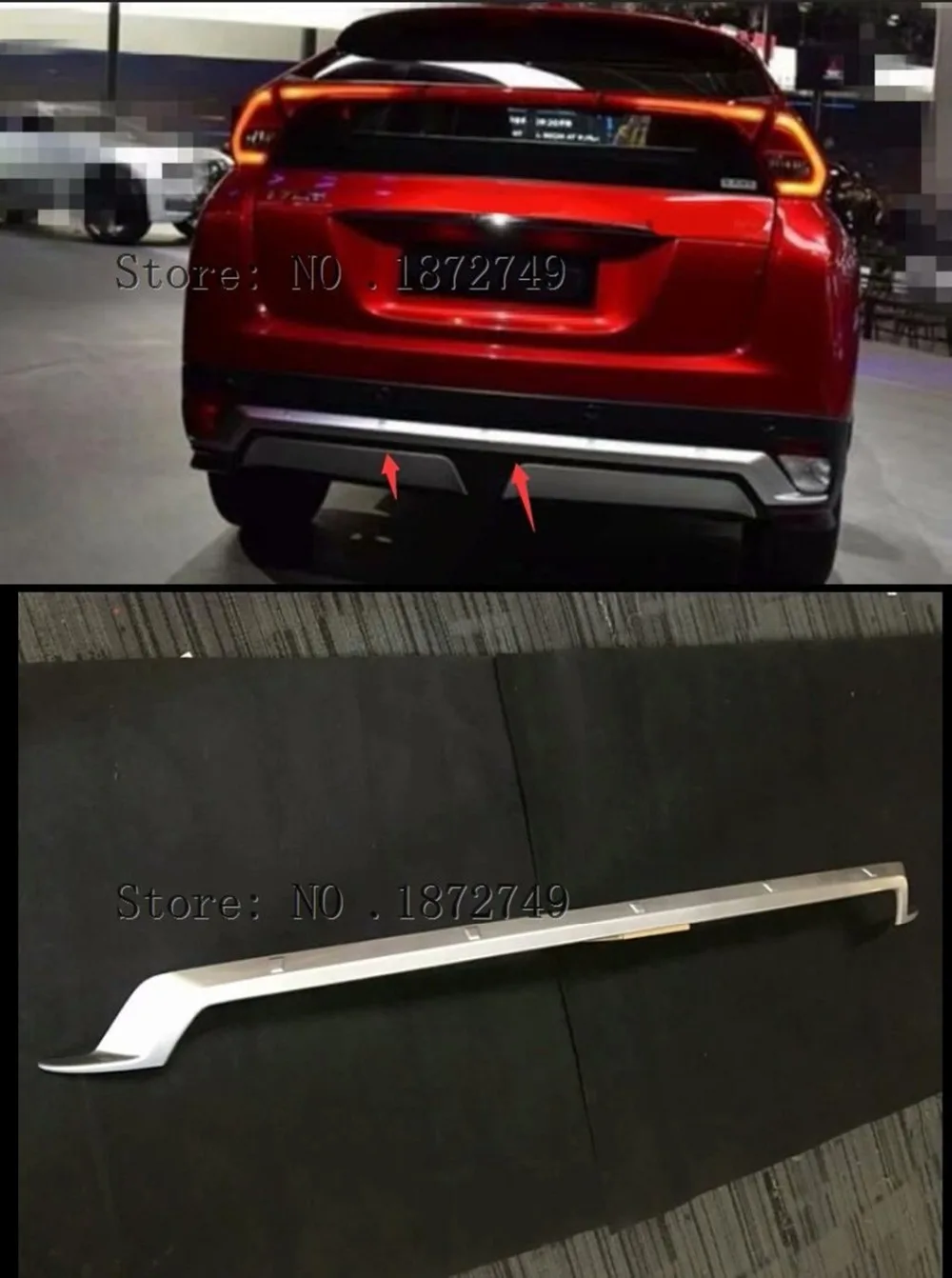 Накладка на задний бампер ABS Chrome для Mitsubishi ECLIPSE CROSS 2018 2019 | Автомобили и мотоциклы