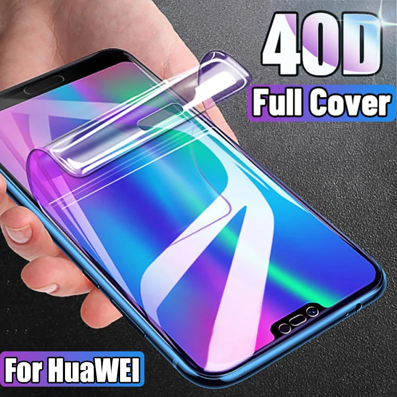 

40d Full Cover Hydrogel Film For Huawei Y6 2019 P Smart 2018 Z Screen Protector For Huawei Mate 20 P20 Pro P30 Lite Not Glass