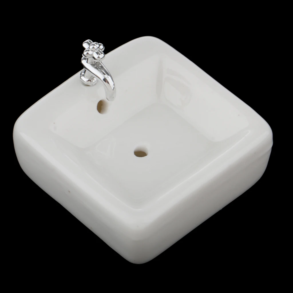 

1/12 Miniature Wash Basin for Dollhouse Bathroom Furniture Accessories