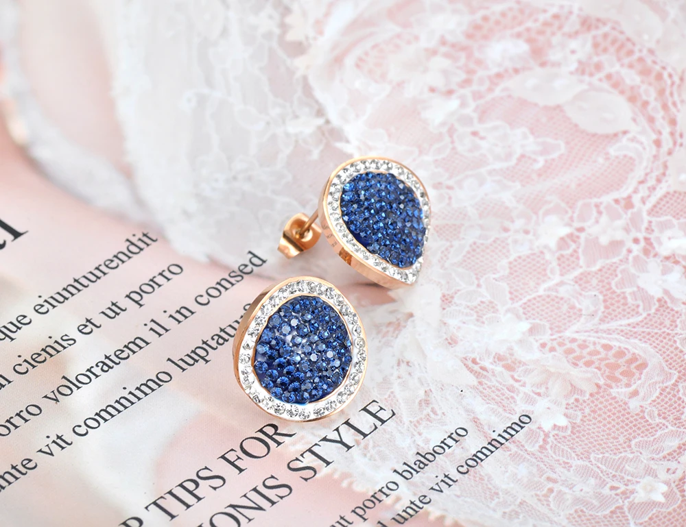 Женские серьги-гвоздики из нержавеющей стали Lokaer серьги цвета розового золота с