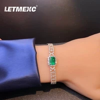 18k gold and diamond emerald bracelet vivid green emerald 2 99 carats with u s guild certificate