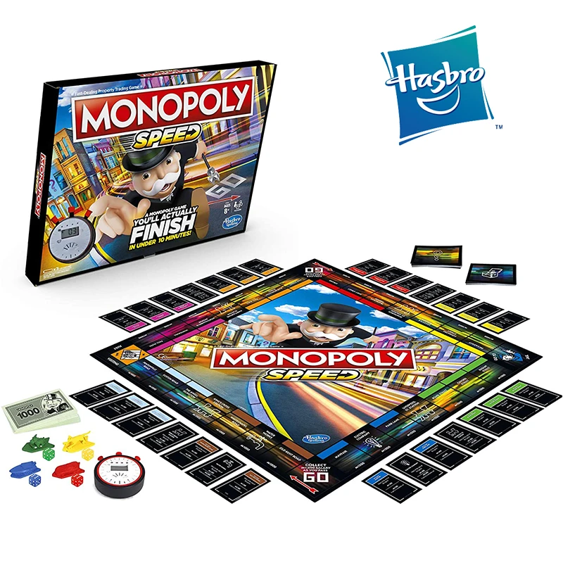 Hasbro Монополия Скорость Edition быстро Дело свойства карты Trading игры Форсаж