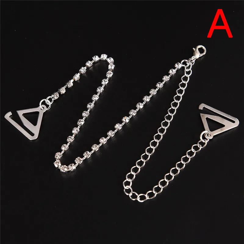 

2Pcs/pair Bra Straps 2 Rows Crystal Gorgeous Prom Diamante Rhinestone Bra Straps Belt Adjustable Sparkle Shoulder Strap