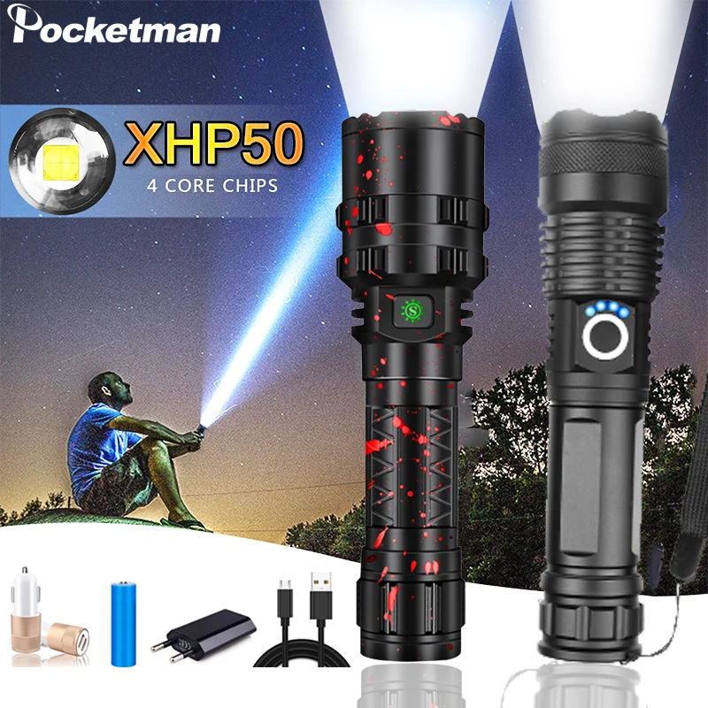 Профессиональный тактический светодиодный светильник вспышка с подзарядкой от