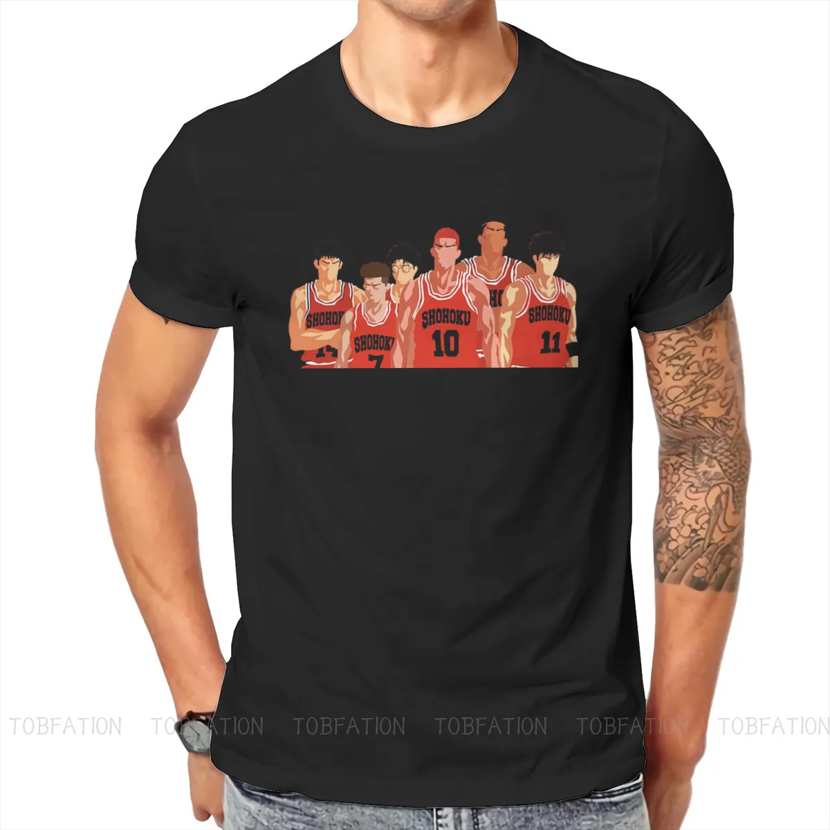 

Футболка SLAMDUNK для баскетбольных команд, Классическая Летняя мужская одежда в стиле панк, хлопок, Харадзюку