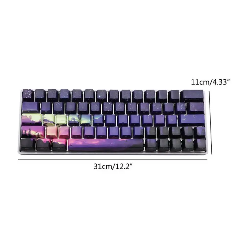 

5 Sides Dye-subbed OEM PBT Keycap Mechanical Keyboard Keycaps Purple Snow Star