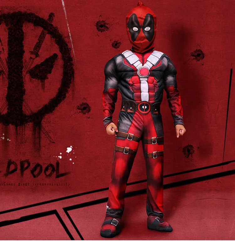 Футболка Дэдпул Делюкс для мальчиков Детский костюм косплея из фильма против