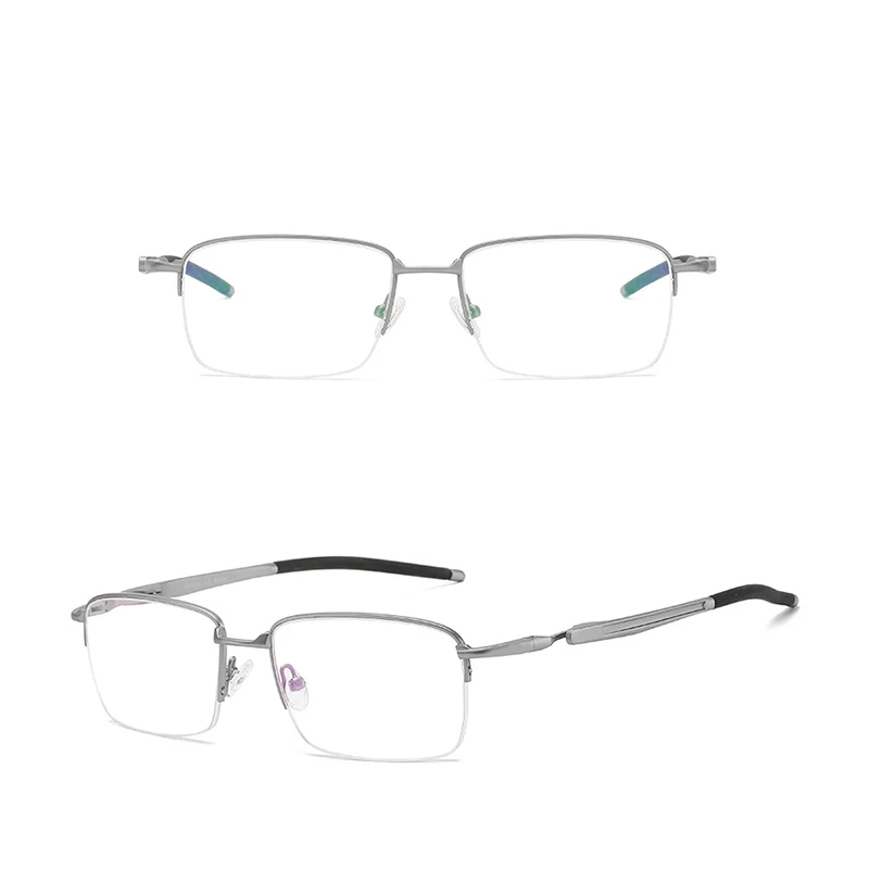 Belight Optical American Sports Design Classical Titanium Half Rimless Frame Men Prescription Eyeglasses Eyewear 5128
