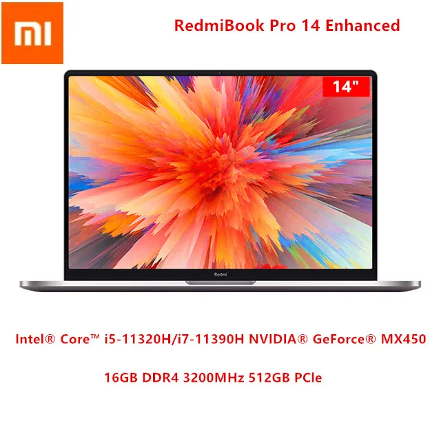 Ноутбук Xiaomi RedmiBook Pro 14 улучшенная версия Intel Core i7-11390H/i5-11320H 16 ГБ + 512 ноутбуки 2 5 K
