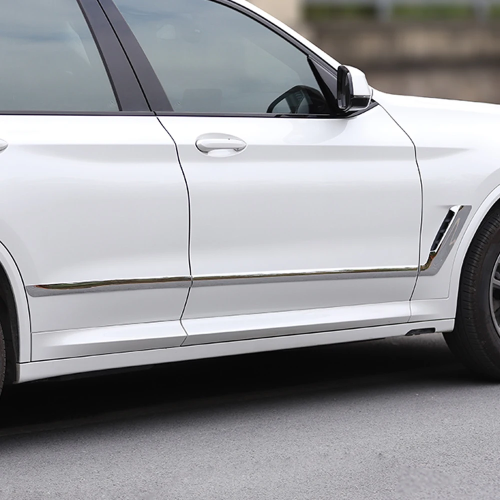 

CarManGo Car Accessories Door Side Chrome Pad Cover Sticker Trim Protector Exterior Decoration For BMW X3 G01 X4 G02 2018-2021