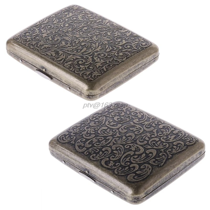 Чехол для мужской сигареты с подарочной коробкой 20 шт. винтажная металлическая