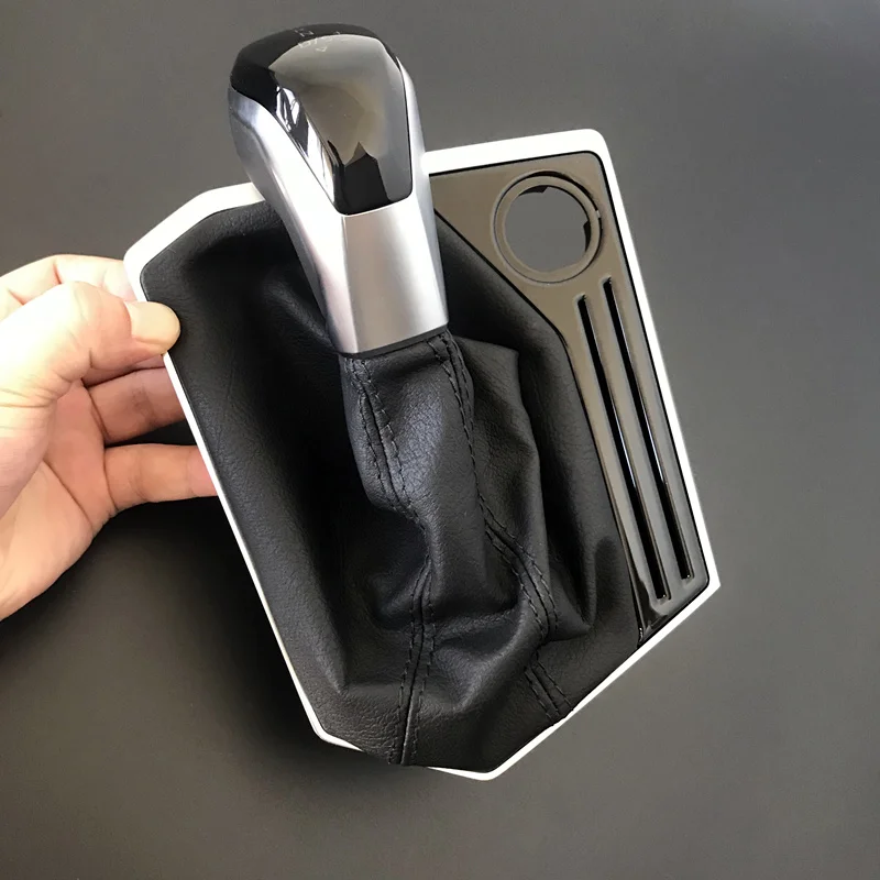 Модификация хромированная матовая рукоятка переключения передач DSG красная