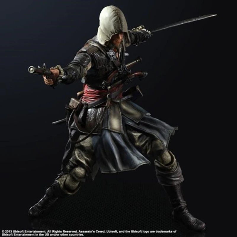 Игра Assassins Creed серии 4 Эдварда Джеймса Kenway Play Arts Kai Action Figure Connor Mohawk Edward игрушки куклы