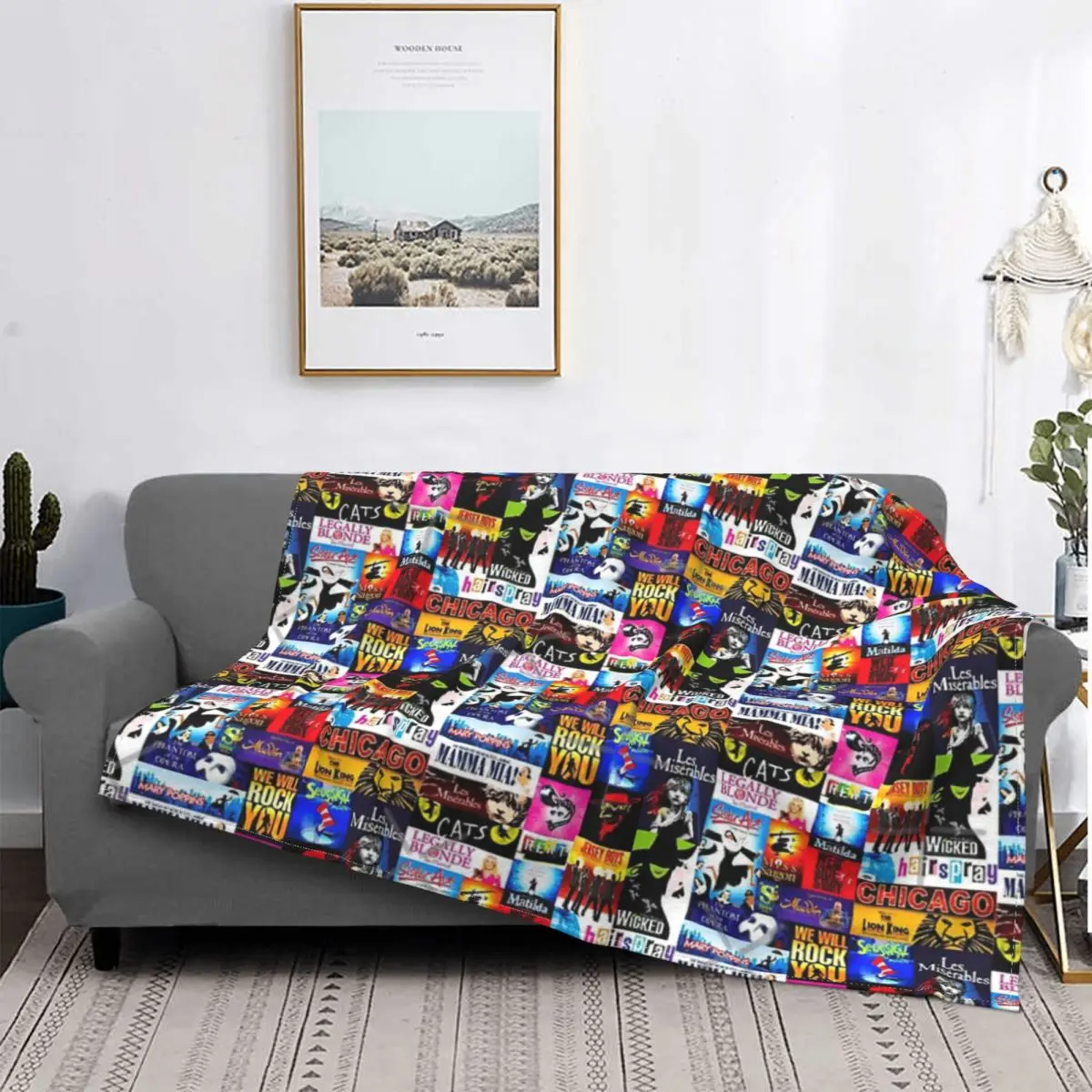 

Musicals 1 Blanket Bedspread Bed Plaid Plaid Bed Covers Towel Blanket Beach Towel Luxury