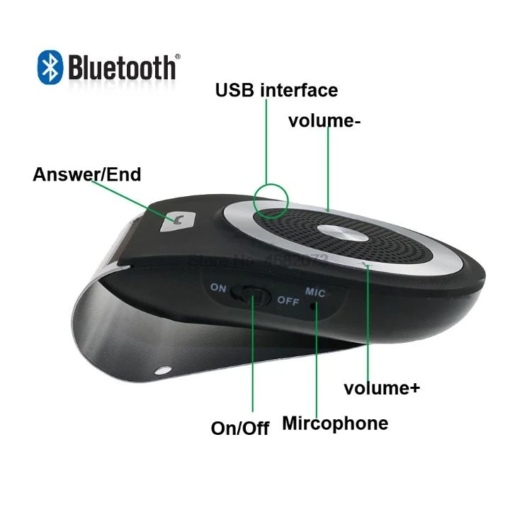 От DHL/Fedex 10 шт. автомобильный Bluetooth громкой связи телефоны аудио приемник