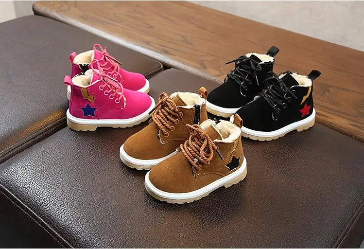COZULMA Winter Baby Boys And Girls Shoes Boots Kids Fashion Snow Boots Children Warm Plush Cotton Thick Soft Shoes for 1-8 Years