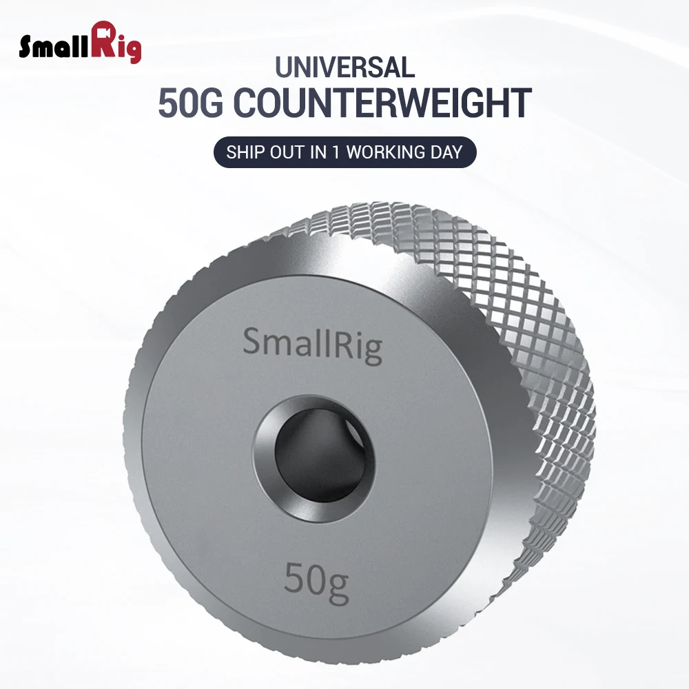 SmallRig противовес(50 г) для DJI Ronin-S/Ronin-SC& Zhiyun-Tech Gimbal стабилизаторы W/1/4 резьба для видео баланса 2459