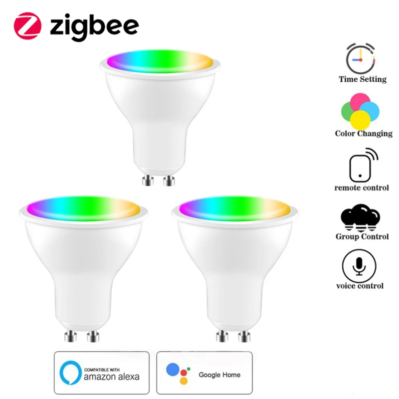 

Tuya GU10 LED Lamp Color Spotlight Indoor Neon Sign Light Bulb RGB Tape With Controller Lights Lighting 4W Dimmable Smart Bulb