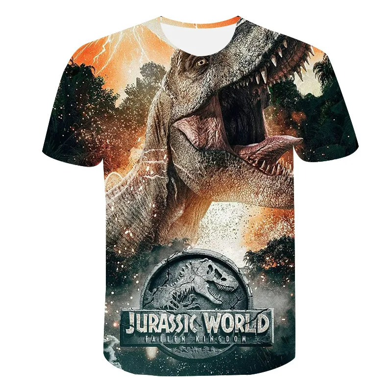 

Men's and women's clothing 3d printed t-shirt dinosaur head hip-hop boy clothes 2021 summer fashion trend short sleeve