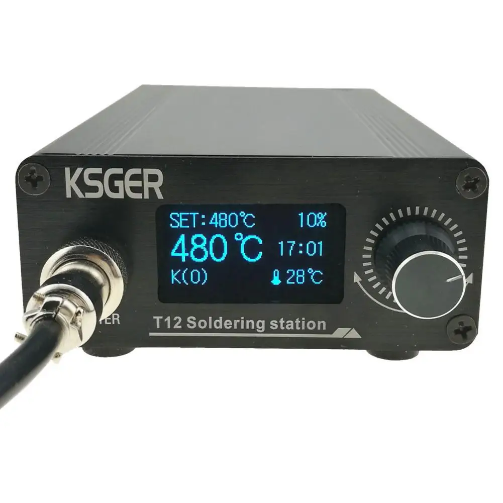 KSGER T12 V3.0 STM32 OLED Digital Temperature Controller Soldering Station Iron Rods T12-K B2 BC2 D24 Electrocautery A | Инструменты