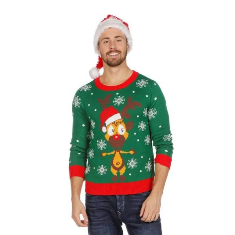 

New Men's Sweaters European And American Men's Retro Christmas Sweaters Custom