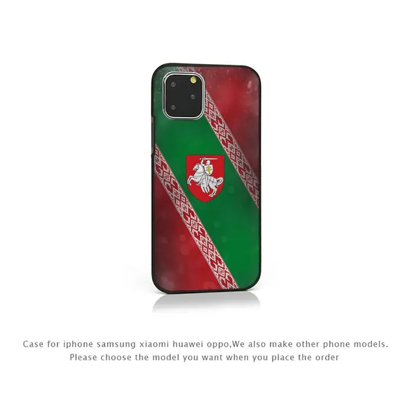 

Belarus flag Phone Case for iPhone 7 8 11 12 Pro X XS Max XR Samsung A S 10 20 50 Plus pro funda shell cover coque