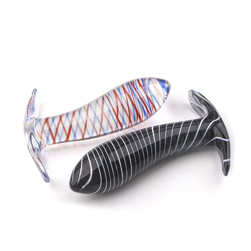 Стеклянная Анальная пробка со стразами фаллоимитатор мастурбатор для мужчин