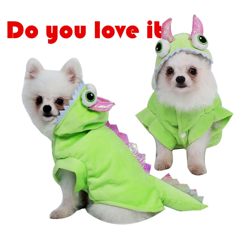 Трехмерная осенне зимняя одежда для домашних животных собак на Хэллоуин эльф