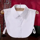 Однотонная рубашка, имитация воротника, галстуки, белая и черная блузка, винтажные съемные воротники, женские аксессуары для одежды, съемный воротник