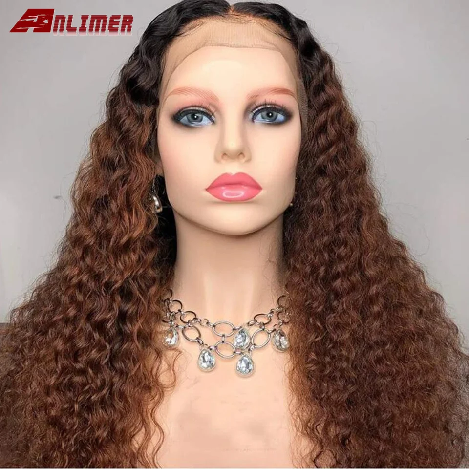 13x6 Синтетические волосы на кружеве парик перуанские кудрявые натуральные