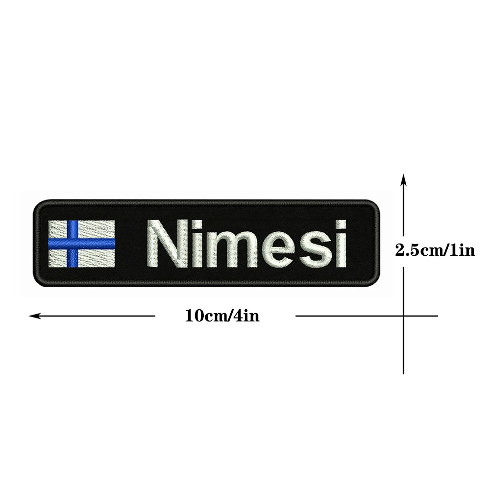 Финский флаг Финляндия 10 х2 5 см вышивка под заказ значок в строчку с названием