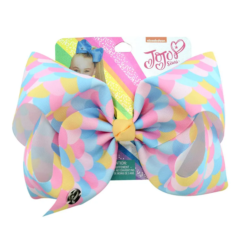 Милые аксессуары для волос с бантом Jojo Siwa 8 дюймов заколка ручной работы в форме