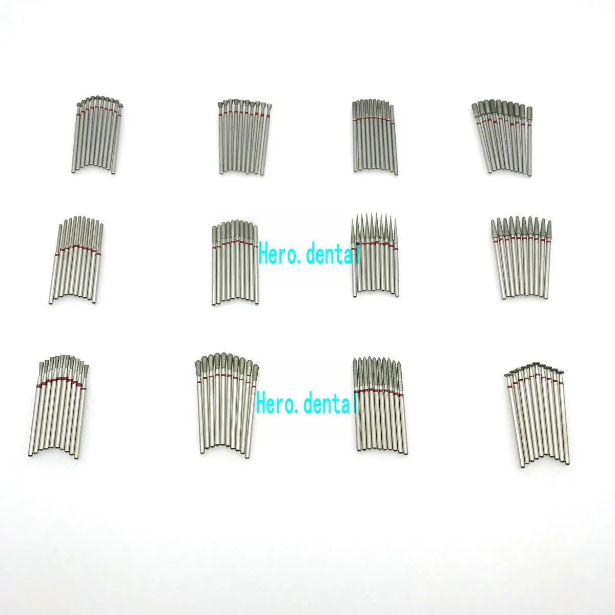 10 шт. тонкие красный Стоматологическая хвостовик алмазный шлифовальный бор Бур
