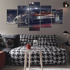 Картина для домашнего декора Порше 911 GT3, 5 шт., автомобильный плакат на холсте, современное настенное искусство, Модульная картина, рамка для фона спальни