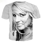 Футболка Britney Spears с 3D принтом для мужчин и женщин, модная футболка Звездный певец, уличная одежда в стиле Харадзюку, хип-хоп, топы большого размера для мальчиков и девочек