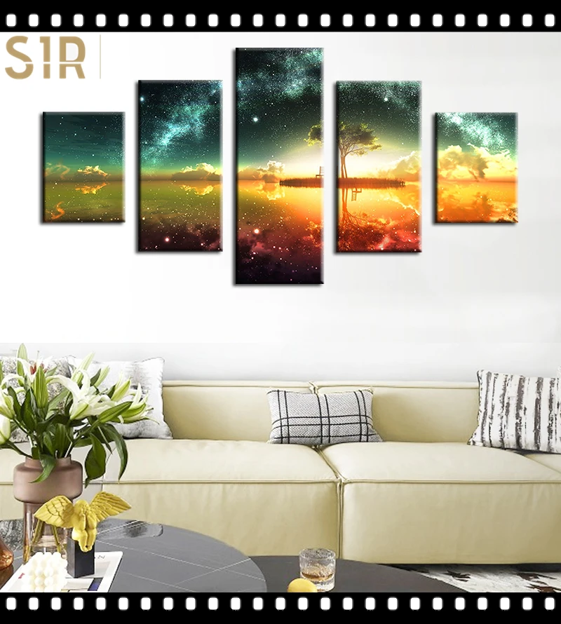 

Anime Movie Posters Wall Art 5 Pieces Canvas Painting Poster Pictures Home Decor Living Room HD Printed Poster Wall Painting