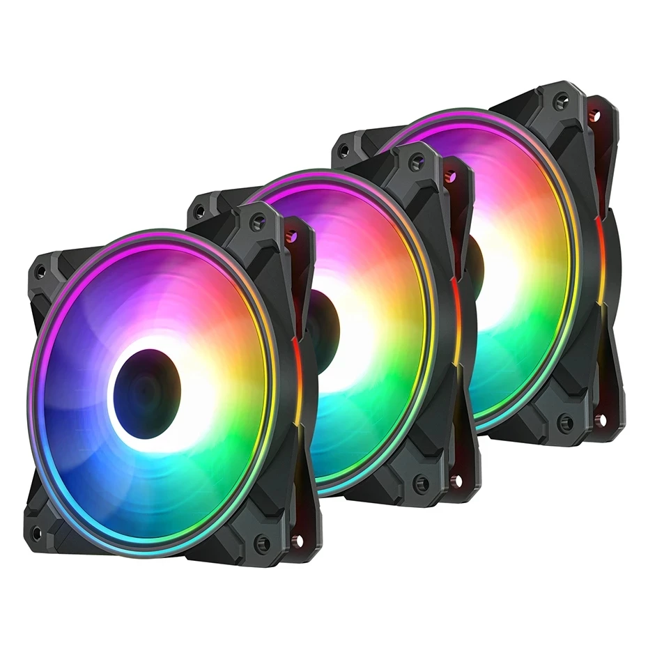 

DEEPCOOL CF120 PLUS 3 in 1 KIT 120mm Addressable 5V/3PIN RGB Fan Computer Case CPU Cooling fans For AURA SYNC With controller