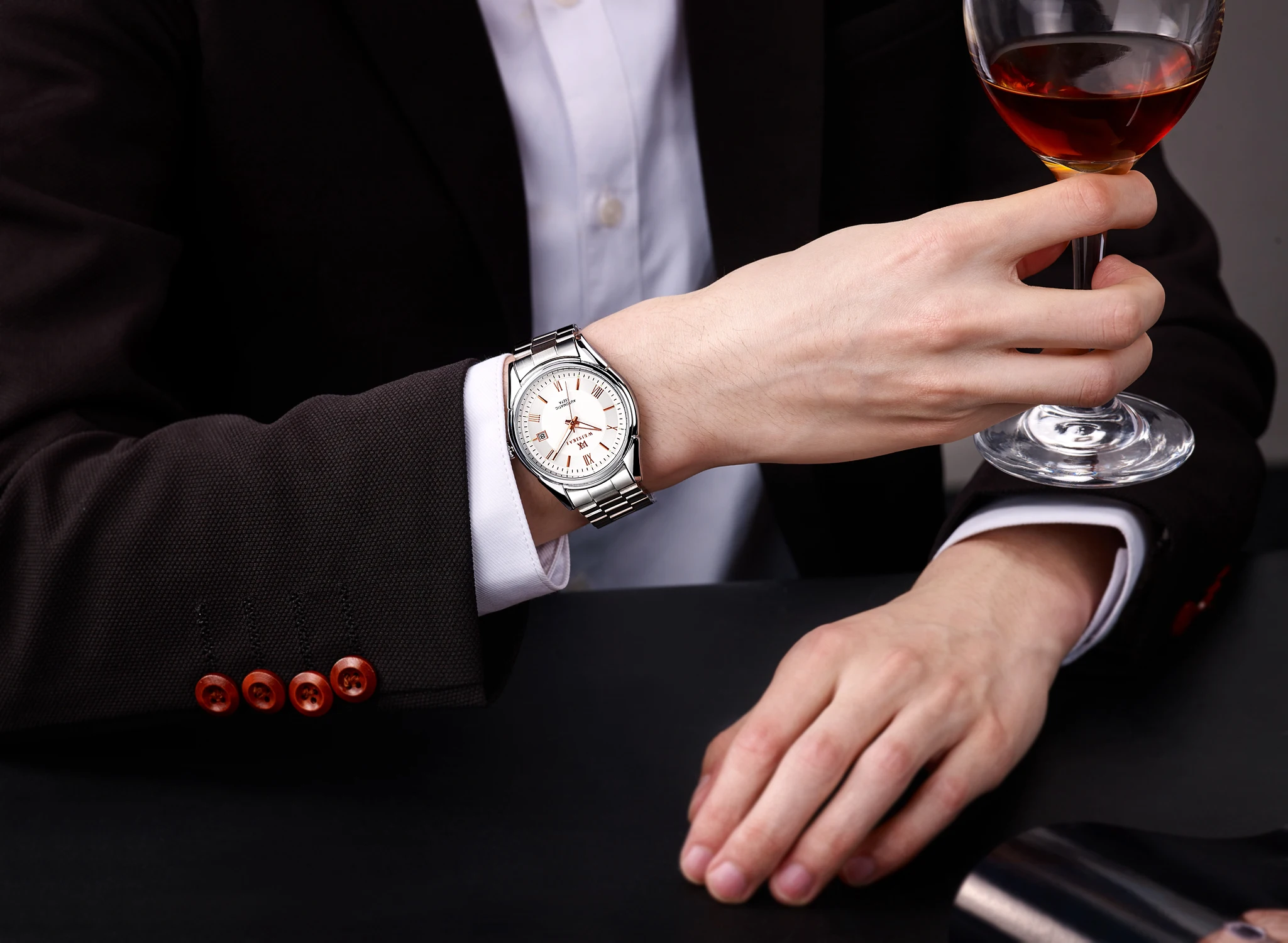 Мужские механические часы WEISIKAI Топ бренд класса люкс мужские минималистичные из