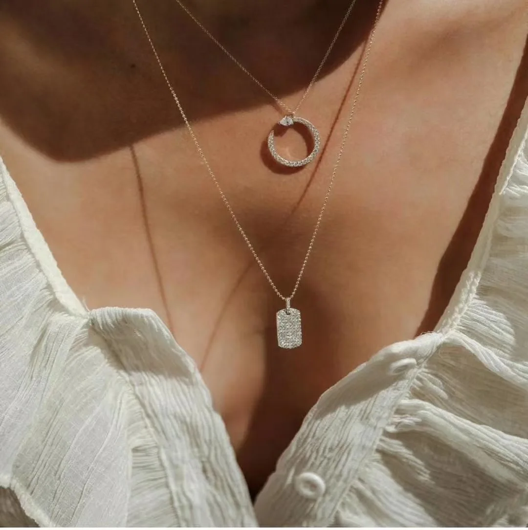 

HIBRIDE Trendy Dainty Chokers Necklace for Women Geometric Design Stacks Necklaces Girlfriend Party Accessories bijoux P67