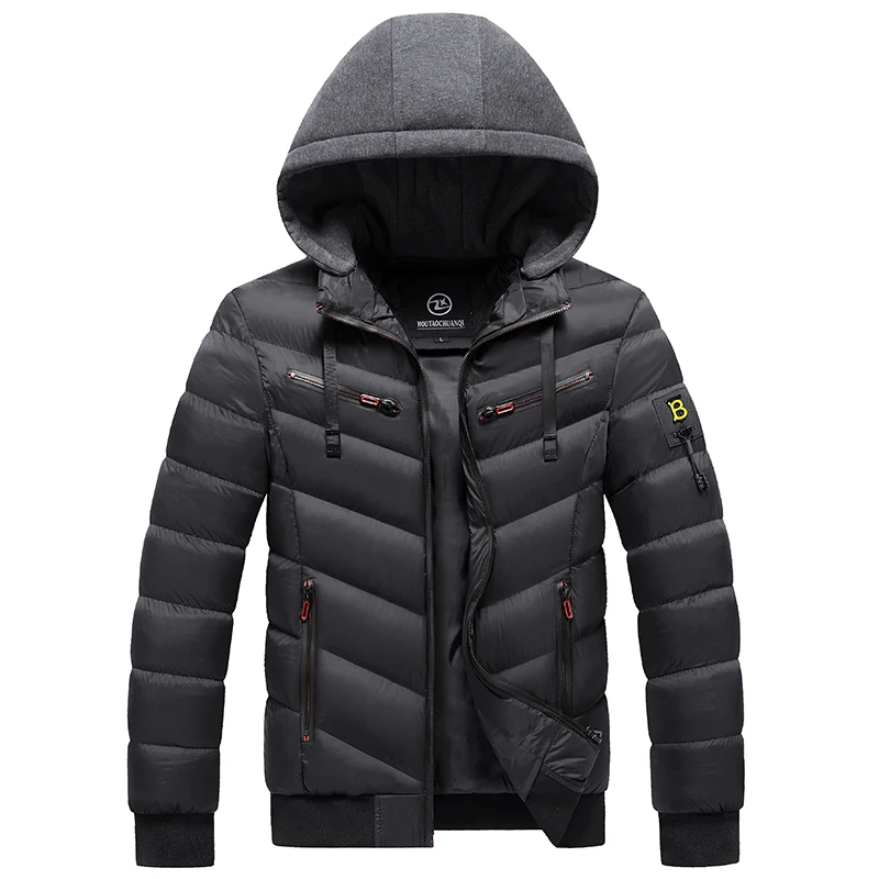 Мужская 2021 зимняя брендовая Новая повседневная теплая Толстая
