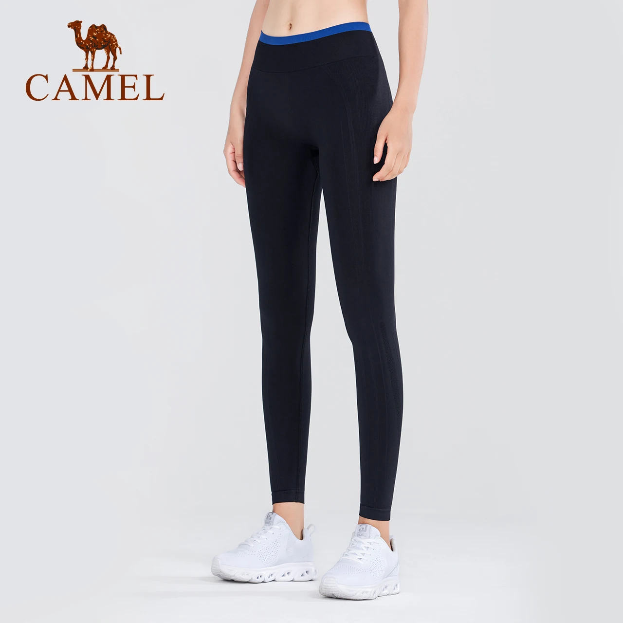Женские спортивные колготки CAMEL леггинсы для бега и йоги брюки фитнеса мягкие