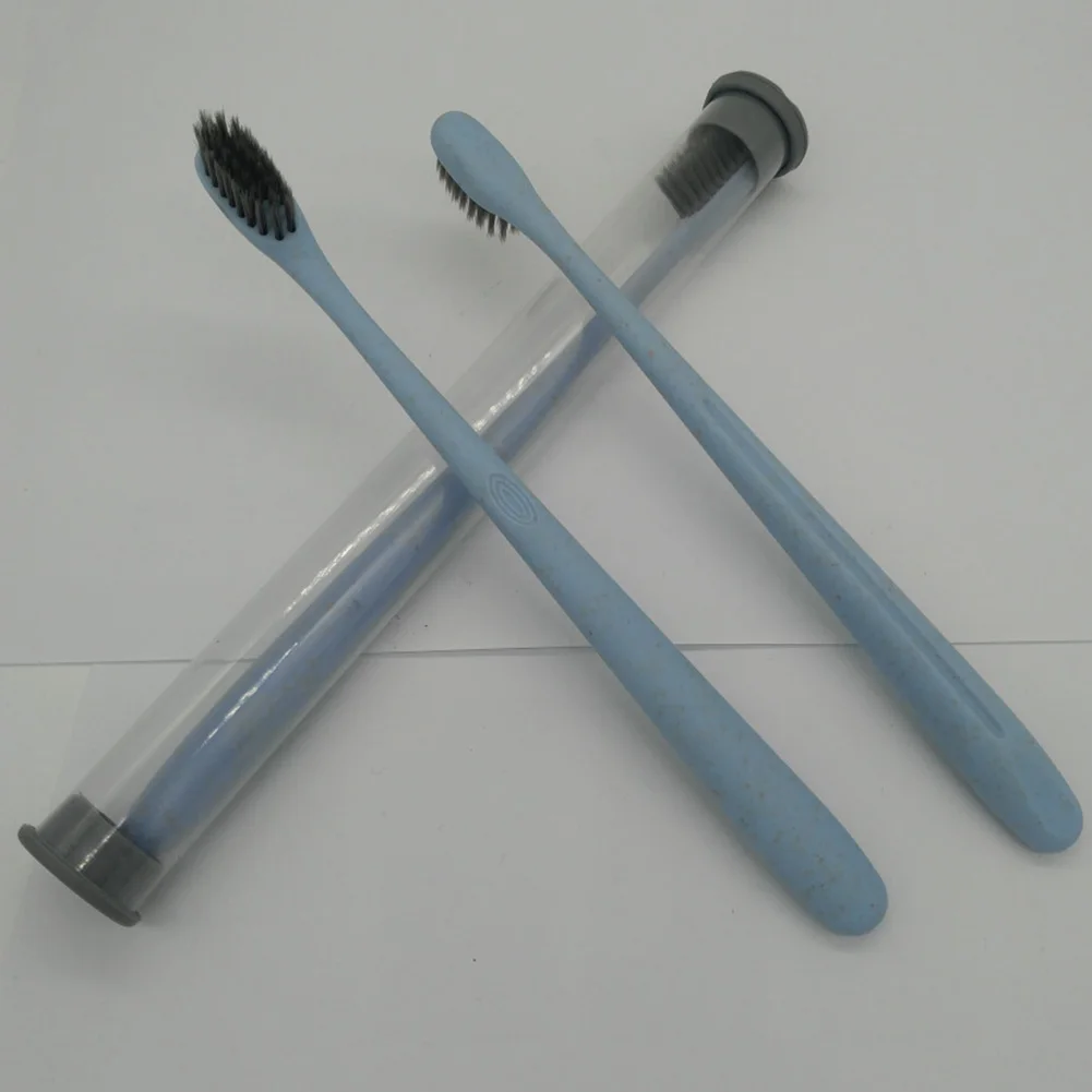 Отбеливающий порошок для зубов с пшеничной соломенной зубной щеткой набор