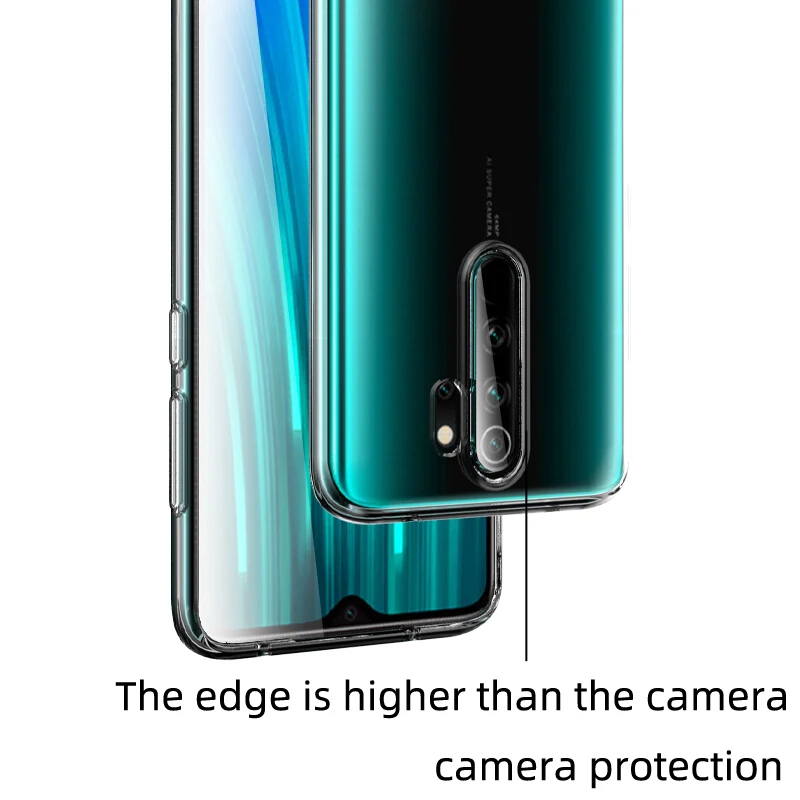 Прозрачный чехол для xiaomi redmi note 8 pro прозрачная Мягкая силиконовая задняя крышка
