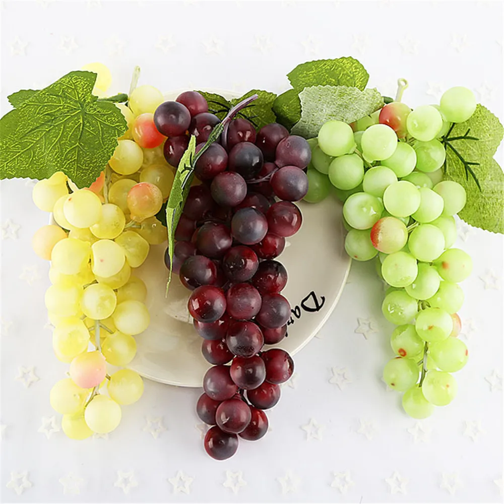 

Hanging Artificial Grapes DIY Artificial Fruits Plastic Fake Fruit for Home Garden Decor Christmas Wedding Party Supplies QW279