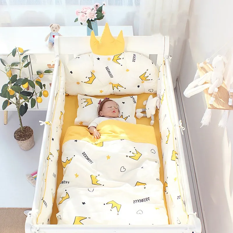 9 шт. Детские хлопковые бамперы для детской кроватки|Наборы постельного белья| |